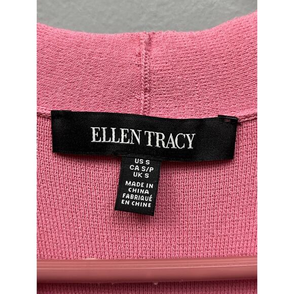 ELLEN TRACY Pink Ponte knit sleeveless V Neck drop waist dress size small NEW - Picture 5 of 6